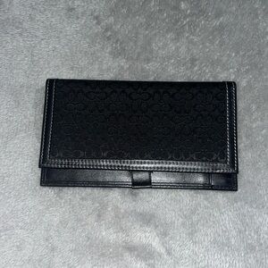 Black Coach Jacquard Wallet